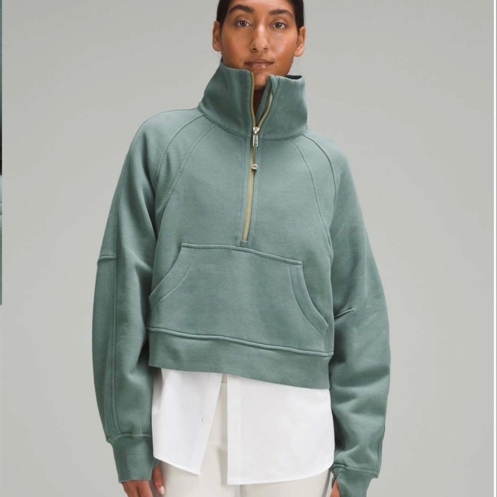 Lululemon Scuba Oversized Funnel Neck Half Zip - Medium Forest Size XS/S